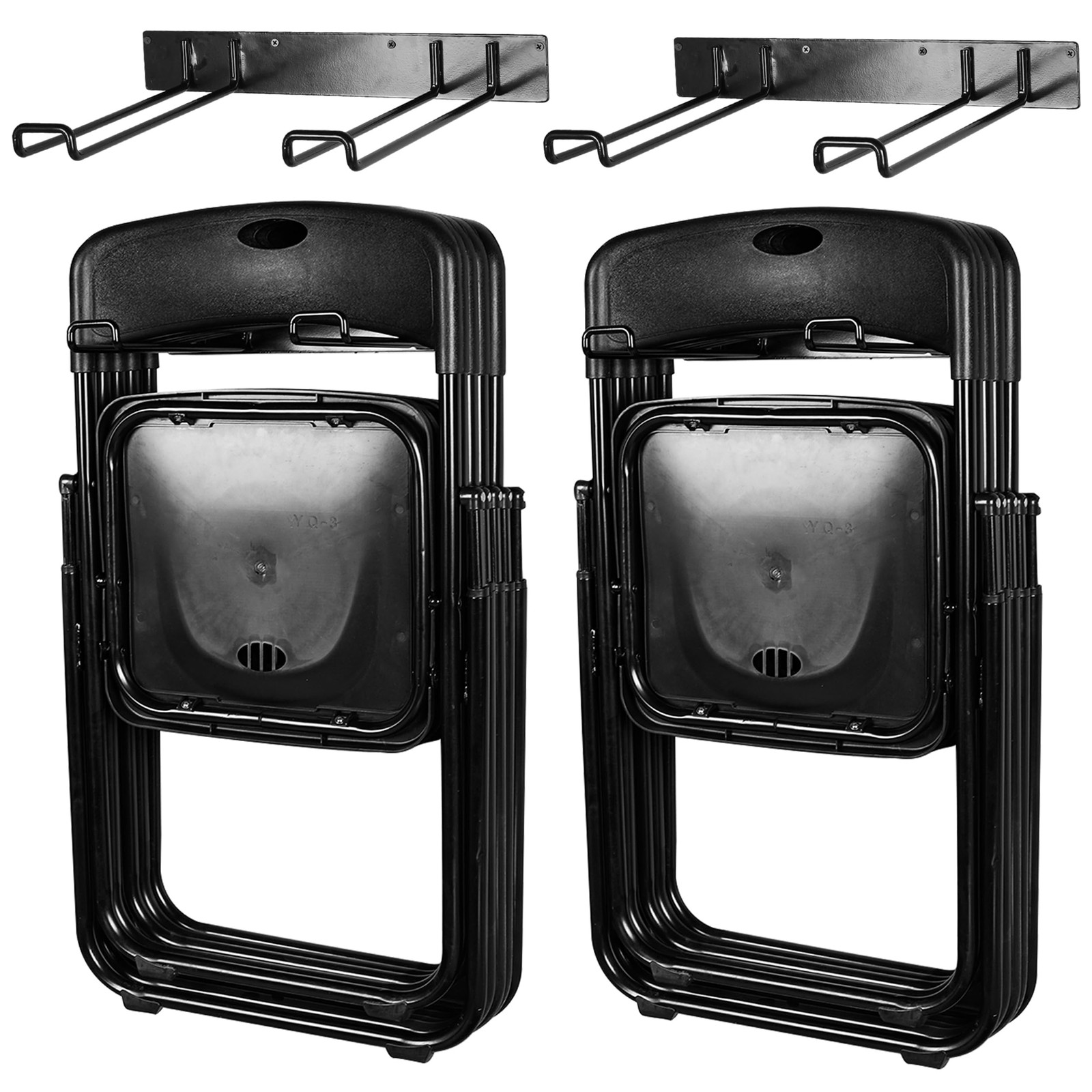 Heavy Duty Wall Mount Folding Chair and Tool Organizer for Garage or Garden Storage