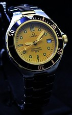 Vintage Omega Seamaster Prebond Golden Dial 200M Swiss Watch