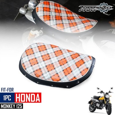 Für Honda Z 125 Monkey 125 2019-2024 Sitz Karo Stoff Orange