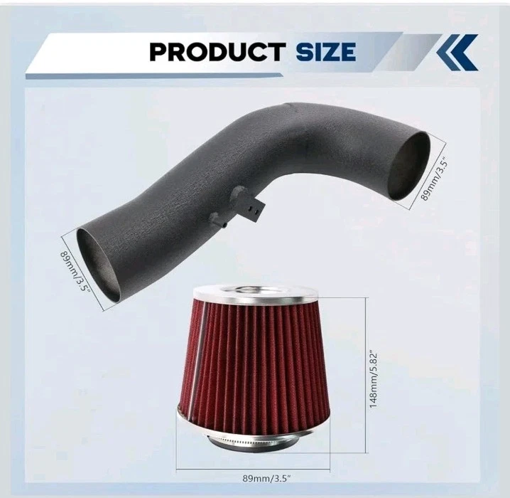 Kit de tubo de admisión de aire frío compatible con VW GTI Golf Jetta 2015-2021 Audi A3 TT Foto 3 de 4