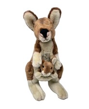 REALISTIC KANGAROO AND JOEY STUFFED PLUSH ANIMAL RUSS YOMIKO TOY