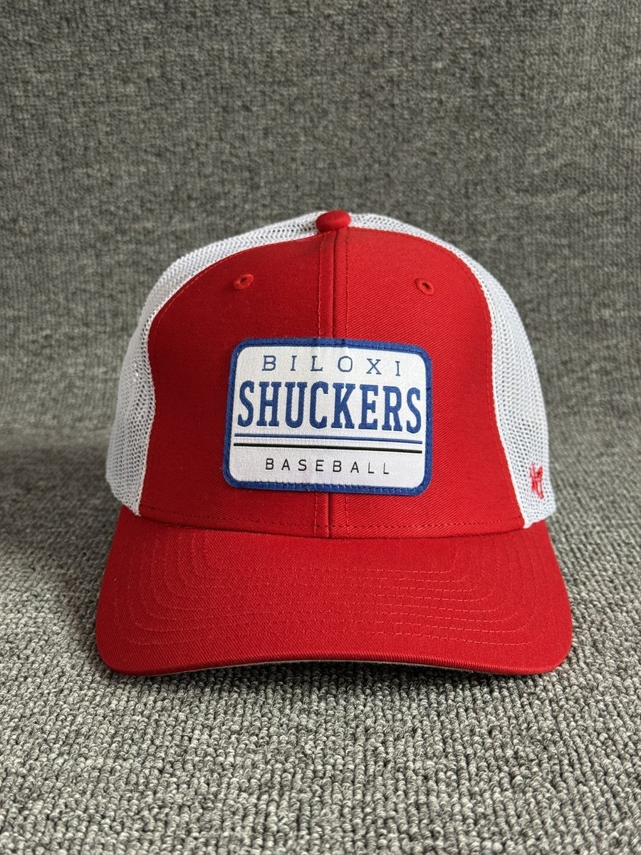 47 Brand Biloxi Shuckers Trucker Snapback Red White One Size