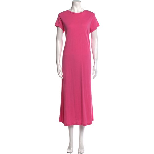 Polo Ralph Lauren Pink Crew Neck Cotton T-Shirt Maxi Long Dress Size XL