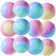 Pastel Rubber Playground Balls 8.5" - Bouncy Dodgeball for Kids Games