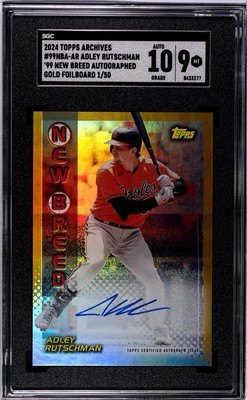 2024 Topps Archives - Adley Rutschman - 1999 New Breed Auto Gold 1/50 SGC 9