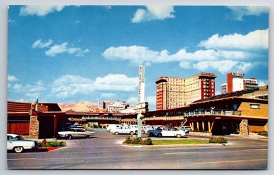 Deseret Inn Salt Lake City Utah - c1950s Chrome Postcard - Motel Cars
