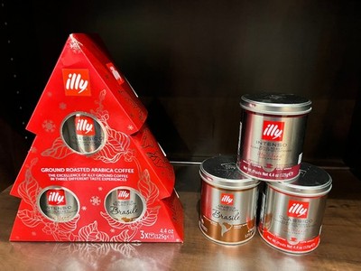 Illy 6 Pack 4.4 Oz Espresso 2 Classico, 2 Intenso & 2 Brasile Coffee Exp 05/2026