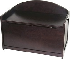 Child'S Toy Chest, 33.25" W X 17.75" D X 24.5" H, Espresso Finish