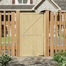 Wooden Gate Garden Pedestrian Side Gate Wood Front Porch Decorative Fencing Kit