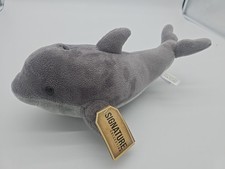 Aurora World Destination Nation Plush Dolphin 12" Grey 2017 Stuffed Animal Sea