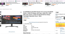 LG 34WN80C-B UltraWide Monitor 34