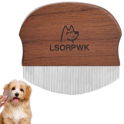 Eye Comb For Dogs Cats Wooden Tear Stain Remover Pet Gentle Grooming Flea Tool