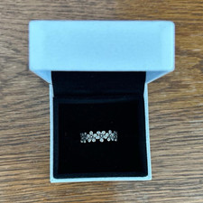 PANDORA Sterling Silver Flower Band Ring Size 52 Silver, Flowers & Plants Box