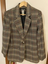 90s Vtg Sag Harbor Jacket Blazer size 10 wool acrylic Tweed Plaid