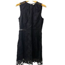 Maison Jules Dress NWT Women's Size 6 Jewel Neck Above The Knee Shift Dress Lace