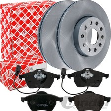 FEBI BREMSSCHEIBEN Ø288mm + BELÄGE + WK VORNE für SKODA SUPERB I (3U) PR: 1ZC