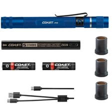 Coast Products 21518 HP3R LED USB Rechargeable Penlight 500 Lumen  BLUE