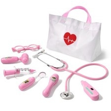 Kids Doctor Kit, 8 Pieces Toddlers Doctor Playset with Medical Storage Bag  ...