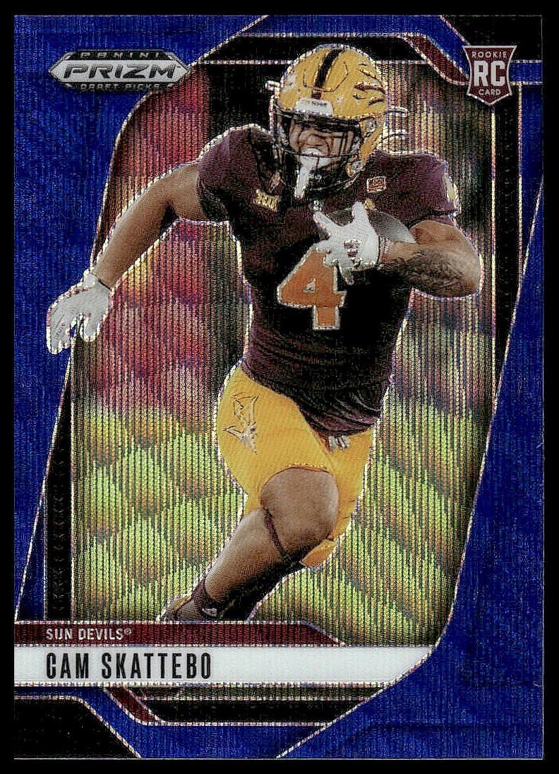 2025 Panini Prizm Draft Picks #9 Cam Skattebo Prizms Blue Wave #/299