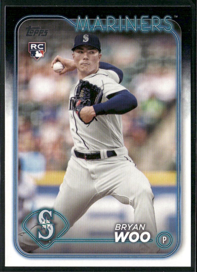 2024 Topps #12 Bryan Woo Rookie A744 Seattle Mariners