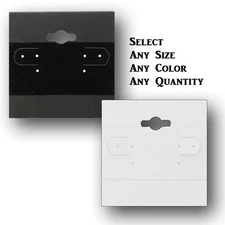 100- Earring Display Cards Black Earring Cards Jewelry Card Hanging Earring Card