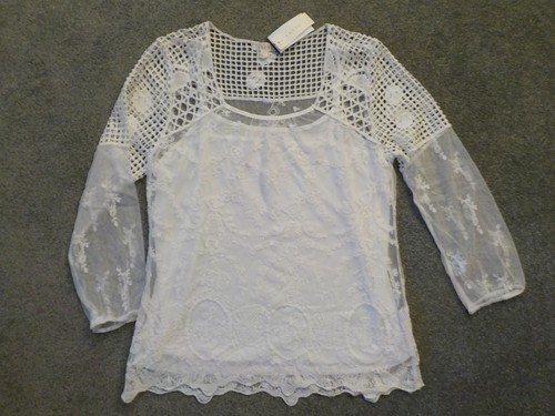 Crochet \u0026 Lace, Inner Tank, White 