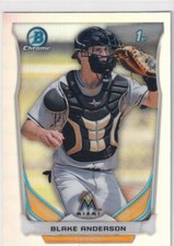 2014 BOWMAN CHROME REFRACTORS 1ST RC BLAKE ANDERSON MARLINS FIRST ROOKIE Z1594