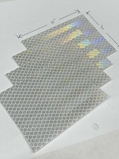 3M 3930 3" x 4" White Silver Prismatic Reflective Stick On Tape Trailer Truck 4