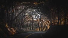 Landscape nature fall road trees usa atmosphere arch Custom Gaming Mat Desk