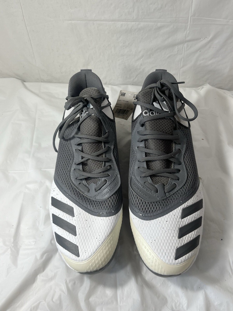 Adidas Icon V Bounce Baseball Cleats Mens Size 14 Grey White  display picture 2