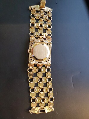 VINTAGE RHAPSODY ROYALE 17 JEWEL WIND UP WRISTWATCH GOLD  display picture 1