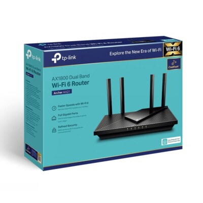 TP-Link AX1800 WiFi 6 Router V4 (Archer AX21), 1800 Mbps   Dual Band - OPEN BOX