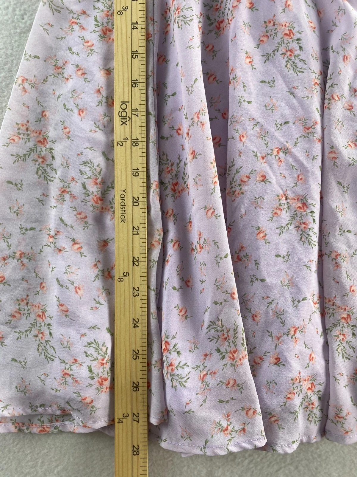 VETEMENTS Papaya Fit abito svasato donna grande viola floreale senza maniche spalline spaghetti