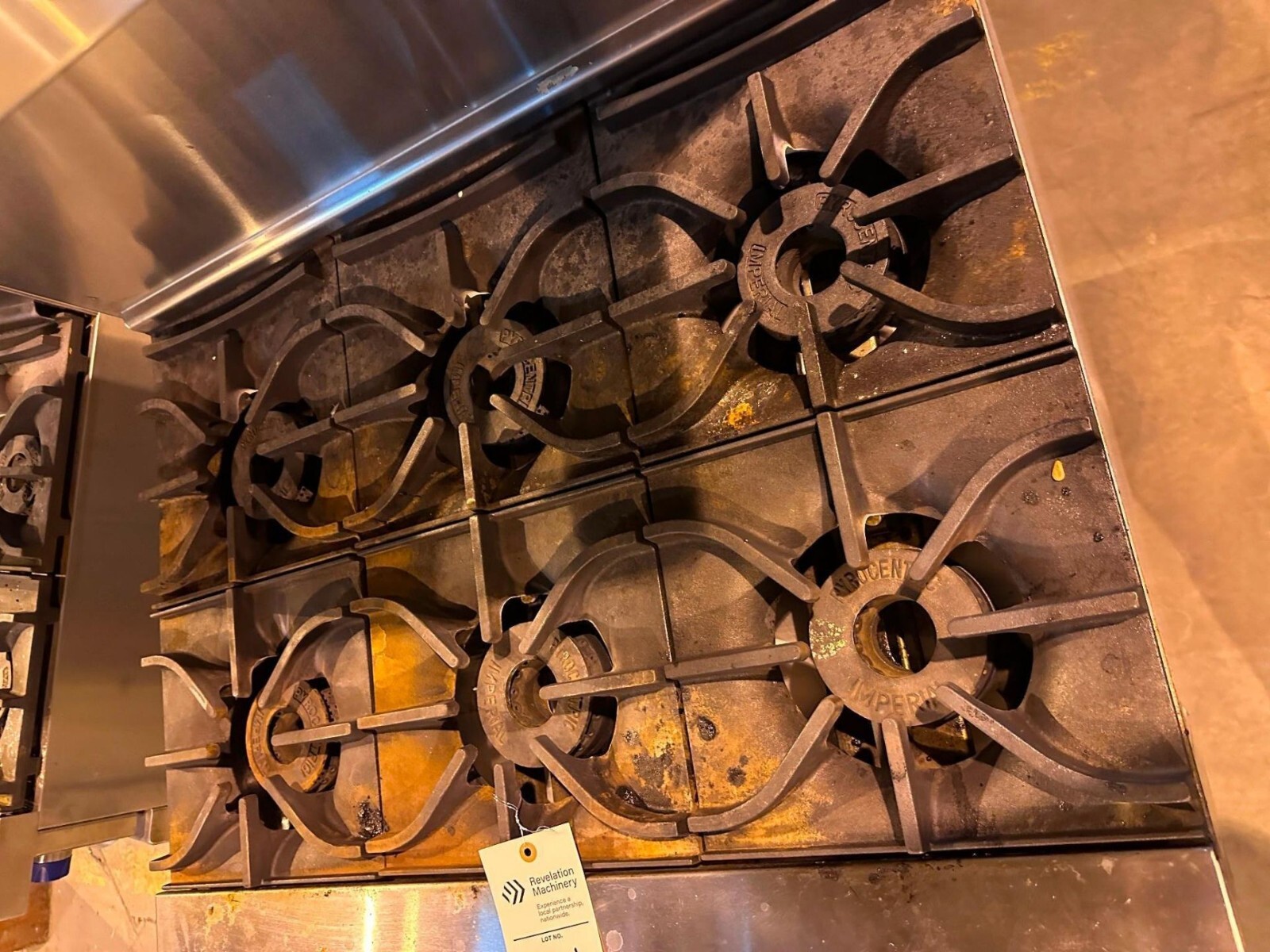 Imperial 6 Burner Commercial Restaurant Range Natural Gas Stove 36" x 32" x 55" eBay