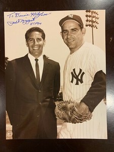 Phil RIZZUTO Signed 8x10 Autographed photo and Inscribed card BASEBALL YANKS HOF