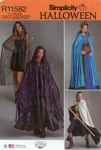 Patron Simplicité 10296 - 3 Créations Cape Costume Cosplay - Taille Unique - Neuf