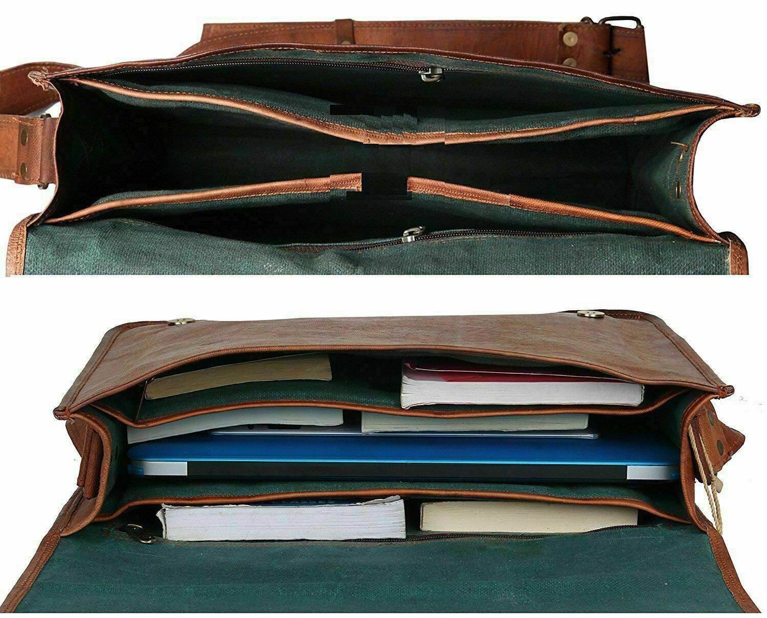 Sac Messager Vintage En Cuir Véritable Ashwood - Taille A4 - Couleur Tan - Neuf Avec Étiquettes