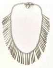 Hsn Stately Steel Silver-tone Fringe 17-1/2" Necklace Retail