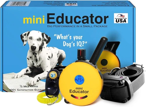 Yellow ET-300-1/2 Mile Mini Educator E-Collar - With Dog Training Clicker