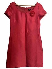 NWT J. Crew Pink Dress Size  2 Flower Accent Short Sleeve Lined Sunday Best