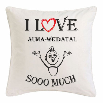 I Love Auma-Weidatal KISSENBEZUG 40X40cm Ich Liebe Auma-Weidatal Weiss 137187