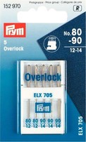 5 NäHmaschinennadeln 152970 154970 Overlock Elx 705 Flachkolben Nr.80-90 Prym