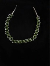 Womens Green Renaissance Chainmaille Wedding/Festival Hair Crown Tiara/Wreath