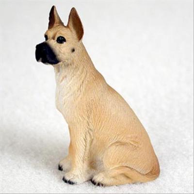 Great Dane Fawn Cropped Ears Dog Tiny One Miniature Small Hand Painted Figurine