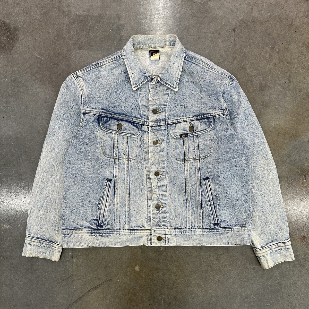 Vintage Lee Denim Jean Jacket Light Wash XL 34783 80s | eBay