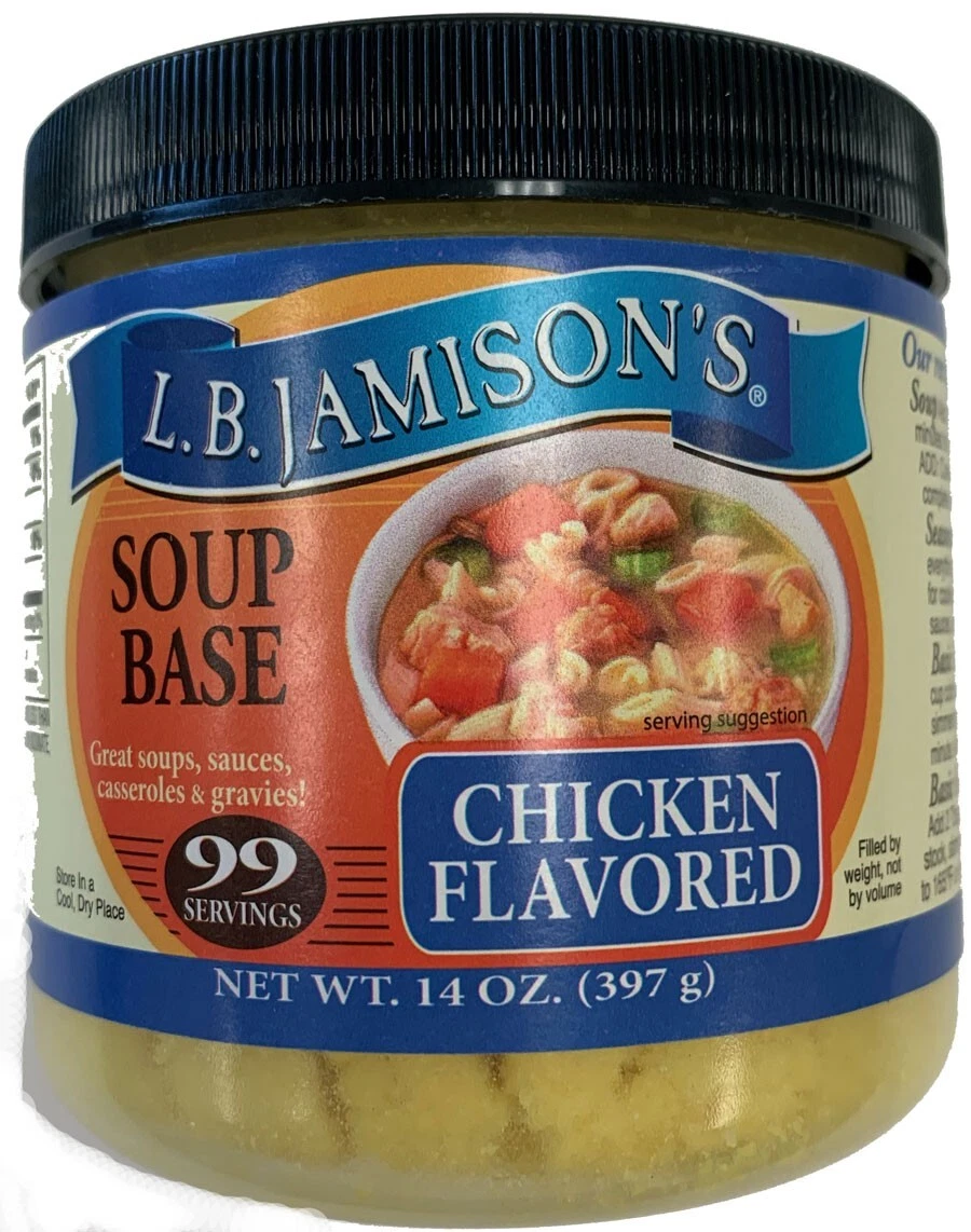 LB Jamison Chicken Soup Base 14 oz (Pack of 6) LB Jamison Chicken Soup Base 14 oz (Pack of 6)