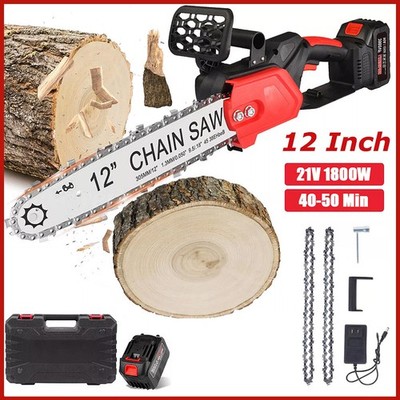 12'' Inch Brushless Electric Chainsaw Cordless Compact Chain Saw for Wood Cutting