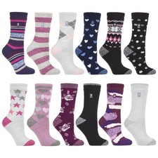 Womens Thermal Socks by Heat Holders Lite Fluffy Inner Socks for Winter