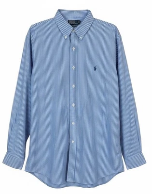 Polo by Ralph Lauren Custom Fit Herren Hemd BLAU gestreift Langarm Grösse 43 - Bild 1 von 3