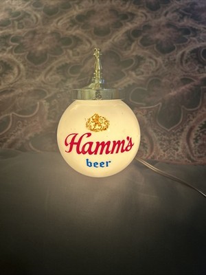 Original  Hamm s Beer Miniature Cash Register Plastic Globe Lighted Beer Sign  